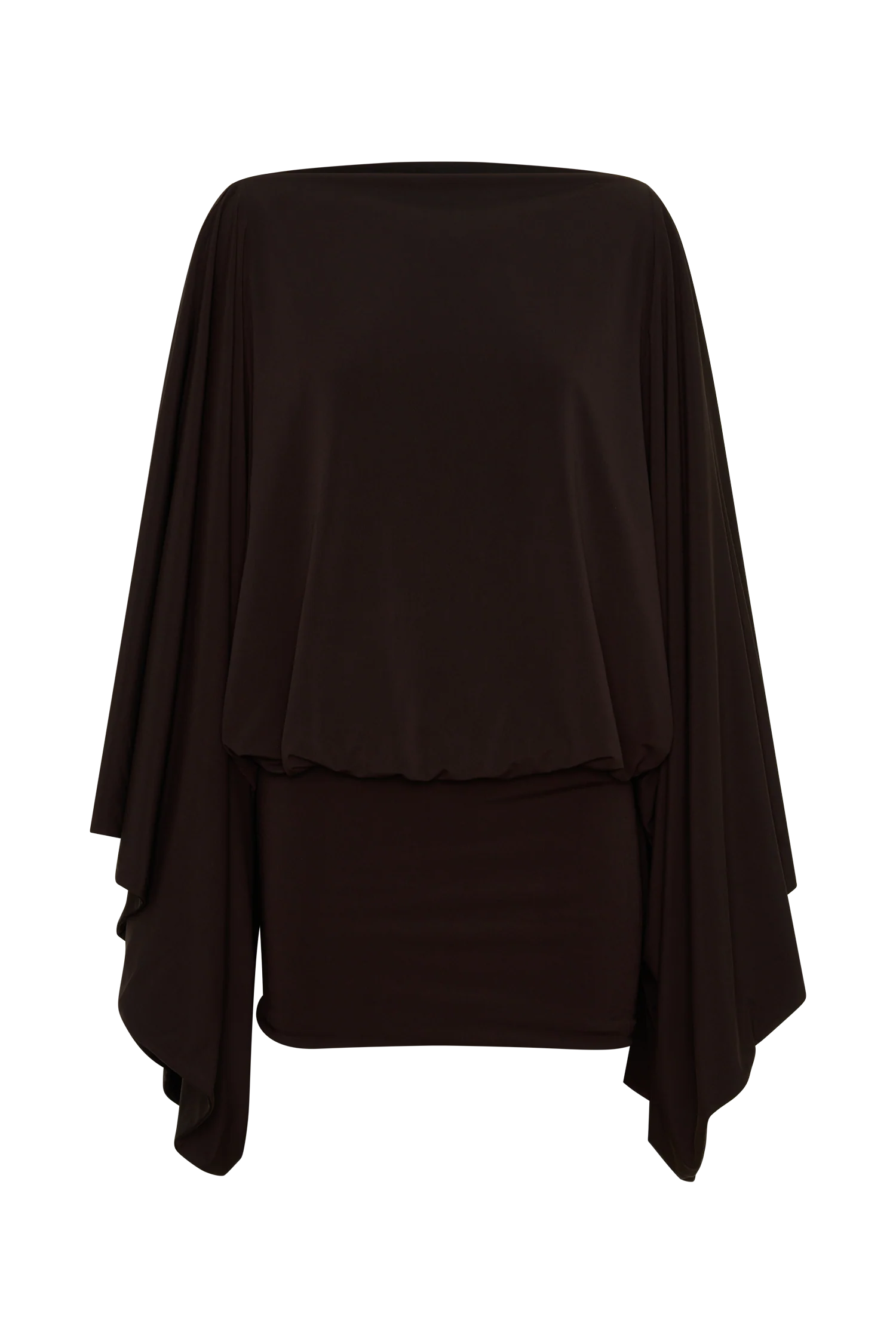 Jessy Draped Mini Dress - Dark Chocolate