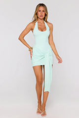 Sets The Standard Halter Mini Dress Mint